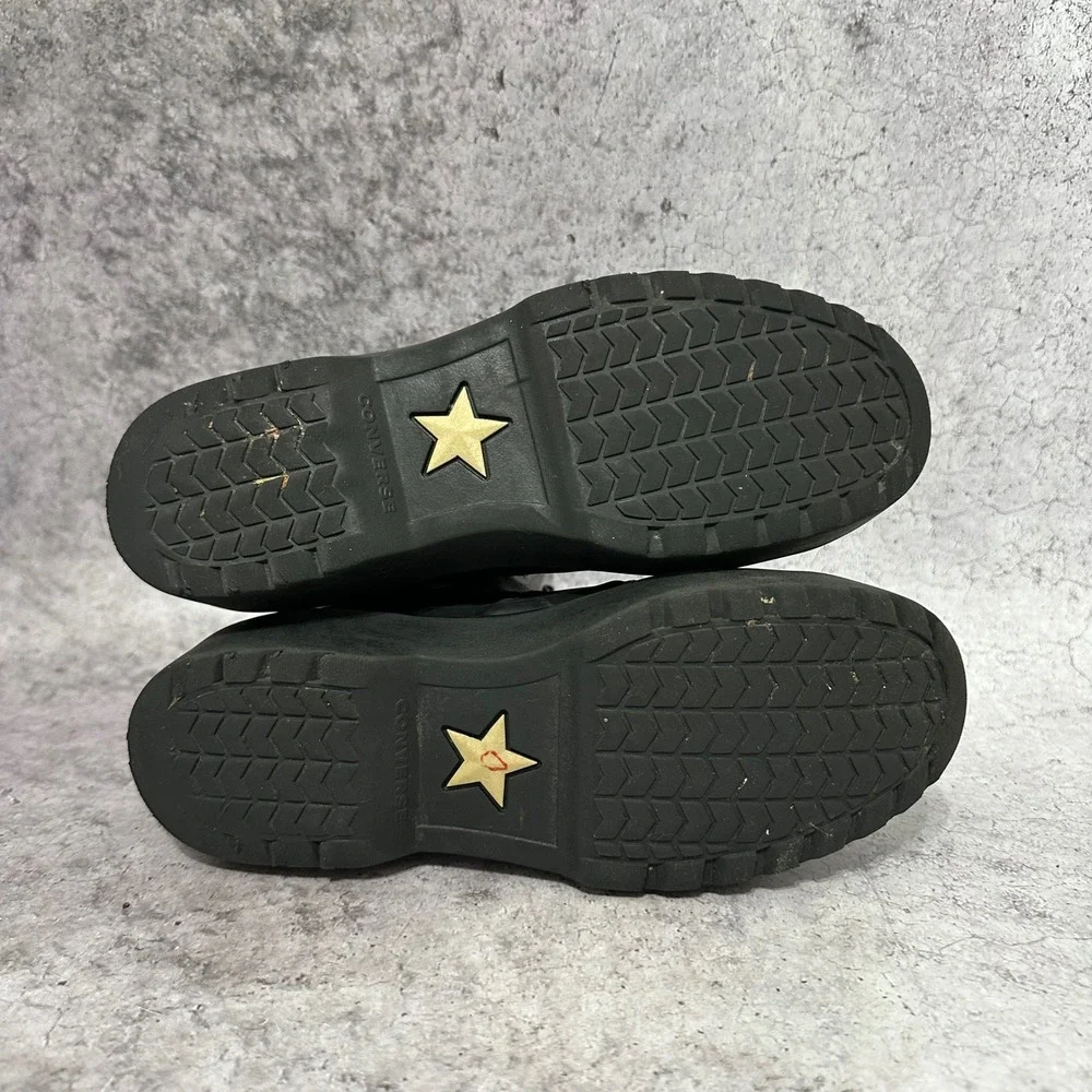 Converse All Star Lugged Chelsea Boots Kids 3.5 Black A08453C Leather Platform